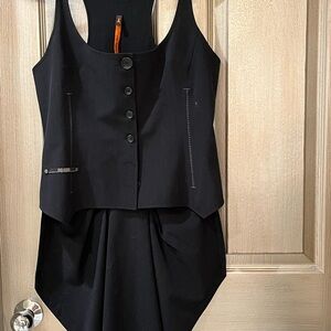 Cop.Copine Black Asymmetrical Dress